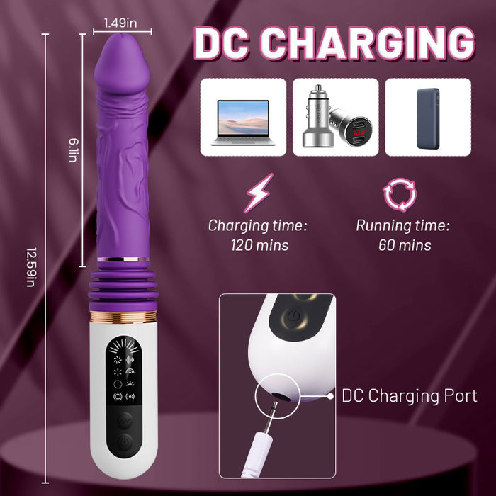 5 Thrusting 8 Vibrating Flexible Bending Dildo