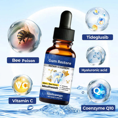 Smileasego™ Gum Restore Solution,Gum Regrowth Helps Dry Mouth and Bad Breath