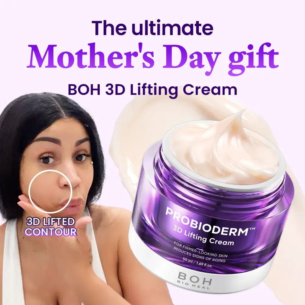 [Cardi B Pick] BIOHEAL BOH Probioderm 3D Lifting Cream 1.7 fl oz | Advanced Korean Facial Night Cream with 17-Peptide Complex & Probioderm for Wrinkles on Face and Neck, Butter-Rich Texture for Perfect Slugging | Mother's Day Gift