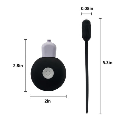 Full Silicone Urethral Plug Dilator with 20 Vibration Modes