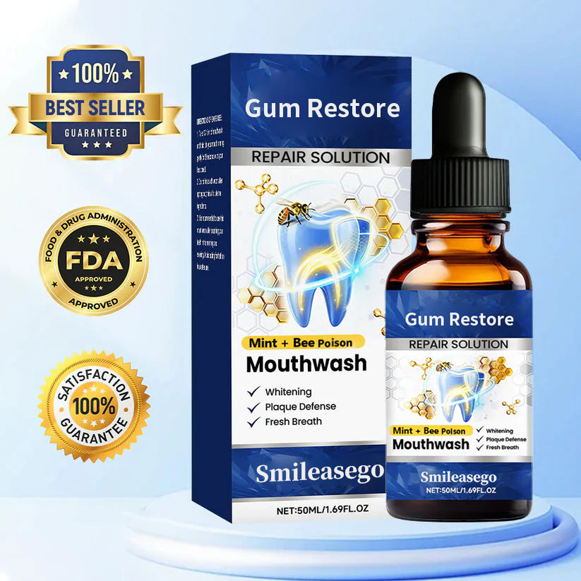 Smileasego™ Gum Restore Solution,Gum Regrowth Helps Dry Mouth and Bad Breath