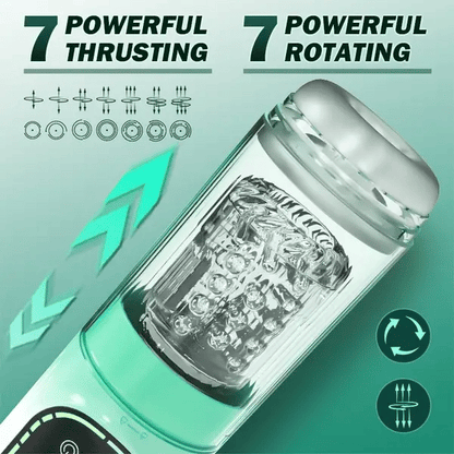 😍 Male Masturbator Penis Pump - Male Sex Toys for Men Sex Toy Pocket Pussy LCD with APP Stroker Adult Toys with 7 Thrusting 7 Rotating 5 Sucking Modes Vacuum Pumps & Enlargers🎁