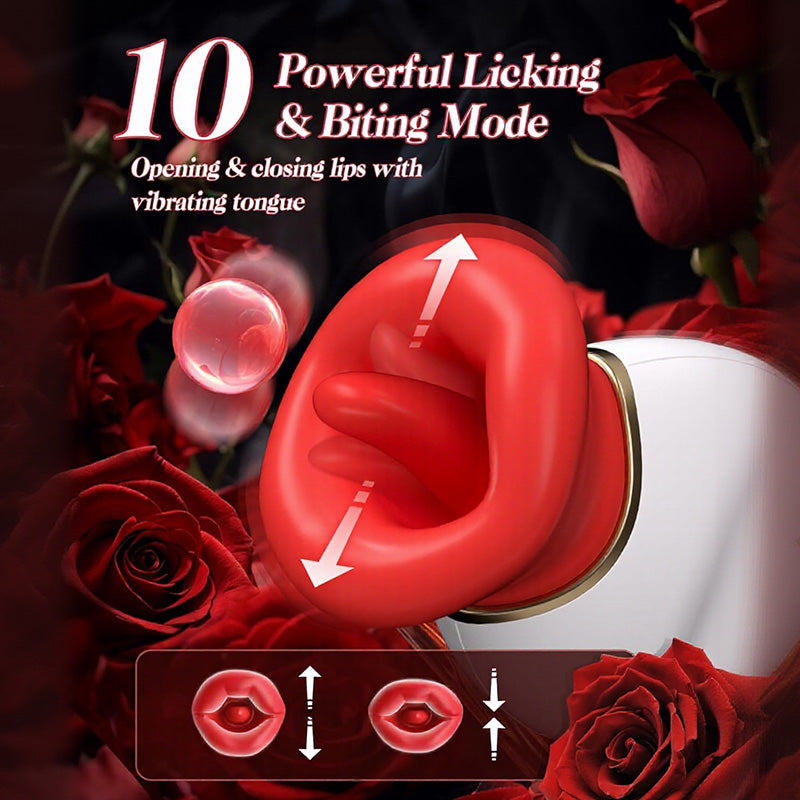 Seraphina - Mouth Tongue 4 In 1 Licking& Biting & Sucking & Vibrating Clitoral Vibrator