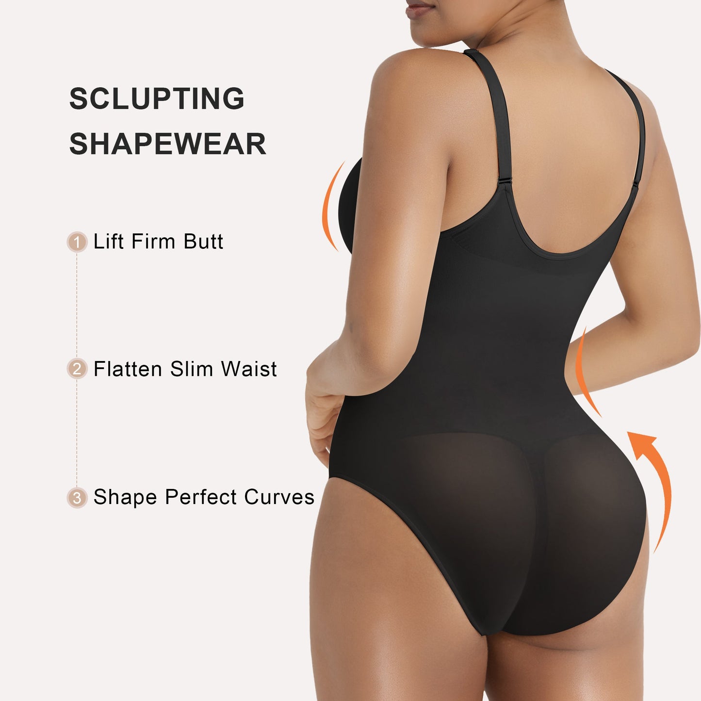 Zip-Up Tummy Control Brief Bodysuit