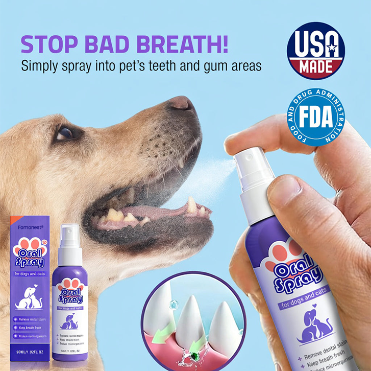 Pet Oral Spray ✅ Freshen Breath, Remove Tartar & Promote gum regeneration, stabilize teeth 🦷-$AC
