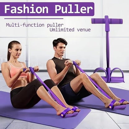 Multi-functional Pedal Resistance Band Trainer – Portable Foot Pedal Fitness Equipment Home Gym Full Body Workout Machine, Exercise Sit-ups, Yoga, Abdominal Training