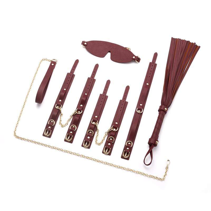 ROOMFUN Retro Red Leather Bondage Kit