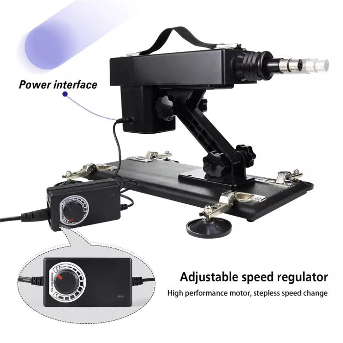 Automatic Sex Machine Gun with Standard Dildo and Extension Tube