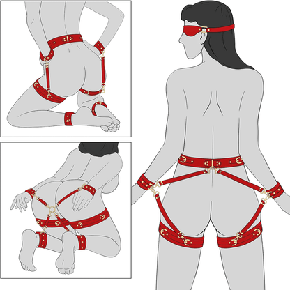 Sex Bondage BDSM Kit Restraints 7PCS Sets