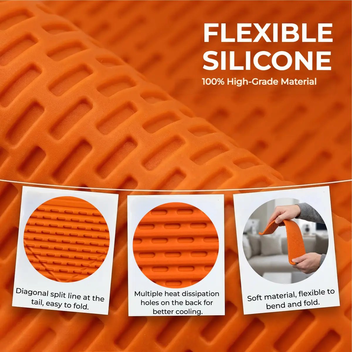 📱 All-in-One Foldable Silicone Aluminum Holder | Universal For Phone/Tablet/Laptop