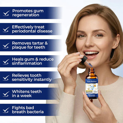 Smileasego™ Gum Restore Solution,Gum Regrowth Helps Dry Mouth and Bad Breath