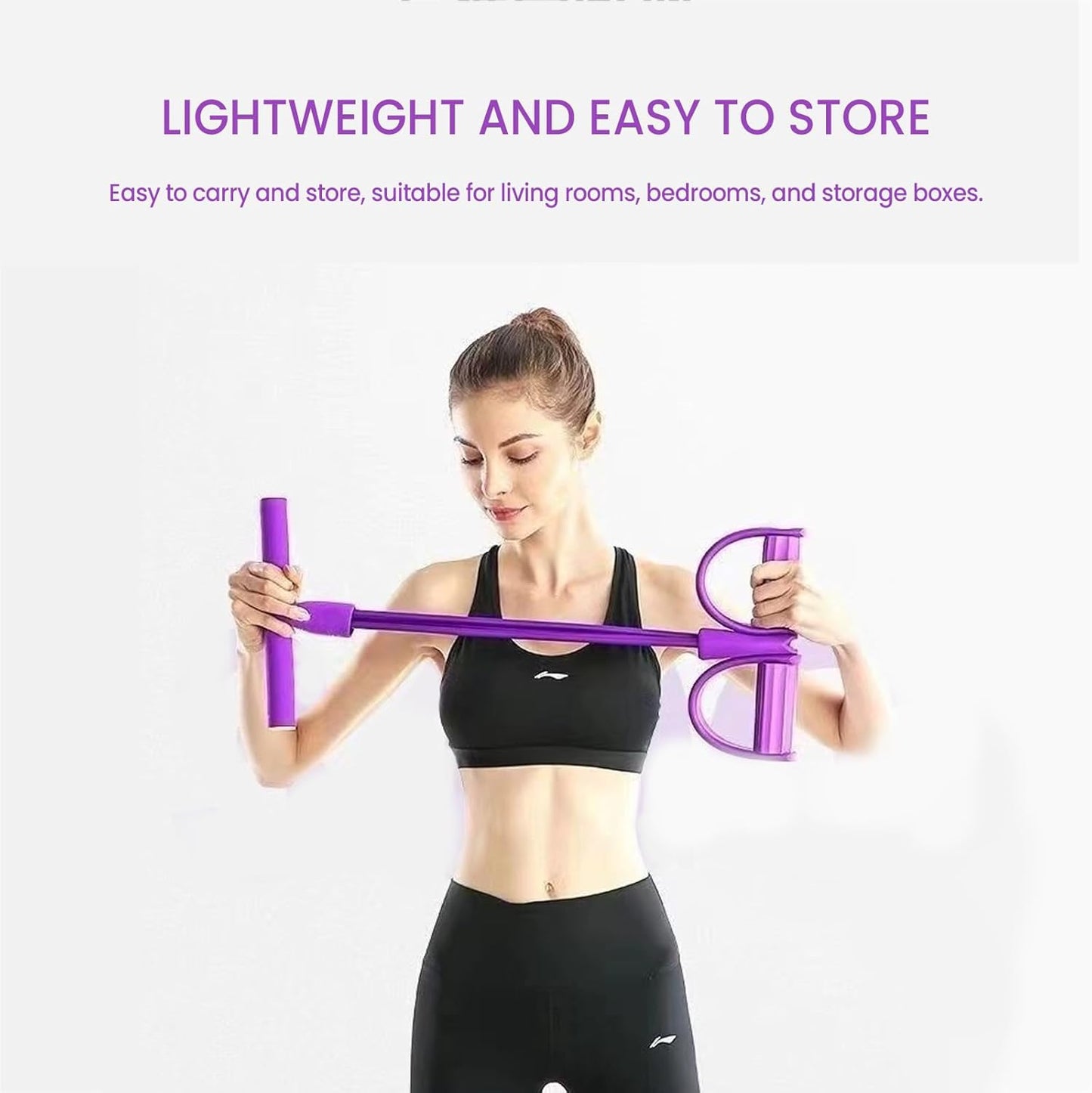 Multi-functional Pedal Resistance Band Trainer – Portable Foot Pedal Fitness Equipment Home Gym Full Body Workout Machine, Exercise Sit-ups, Yoga, Abdominal Training
