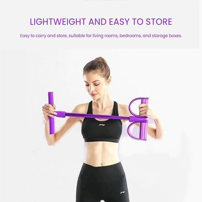 Multi-functional Pedal Resistance Band Trainer – Portable Foot Pedal Fitness Equipment Home Gym Full Body Workout Machine, Exercise Sit-ups, Yoga, Abdominal Training