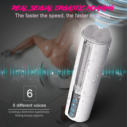 Muti Speeds Blowjob Masturbator Intelligent Heating Deep Throat Oral Cup