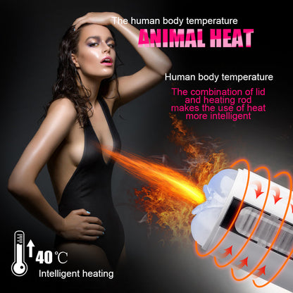 Muti Speeds Blowjob Masturbator Intelligent Heating Deep Throat Oral Cup