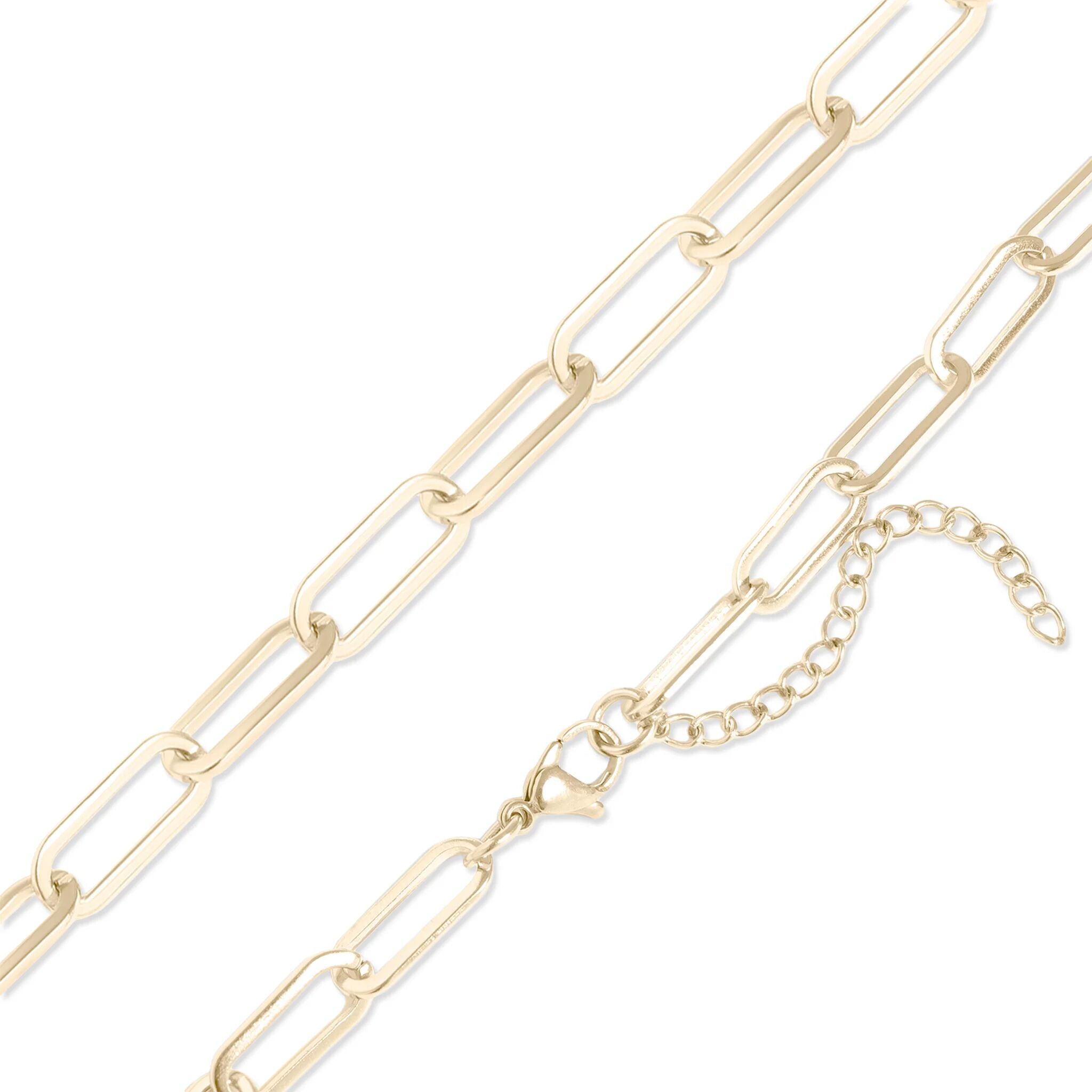 14K Gold Filled PLUS Paperclip Chain Necklace 4mm