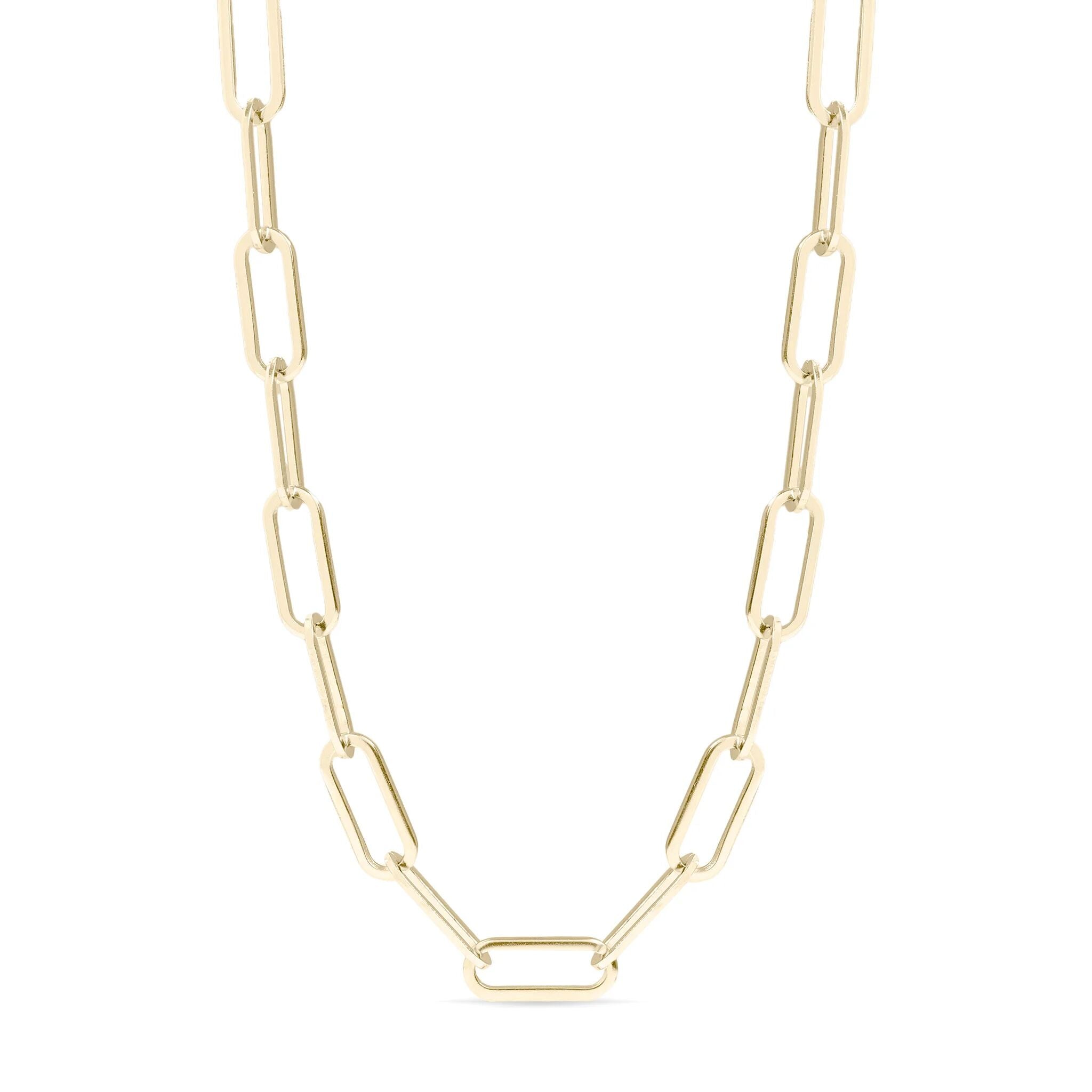 14K Gold Filled PLUS Paperclip Chain Necklace 4mm