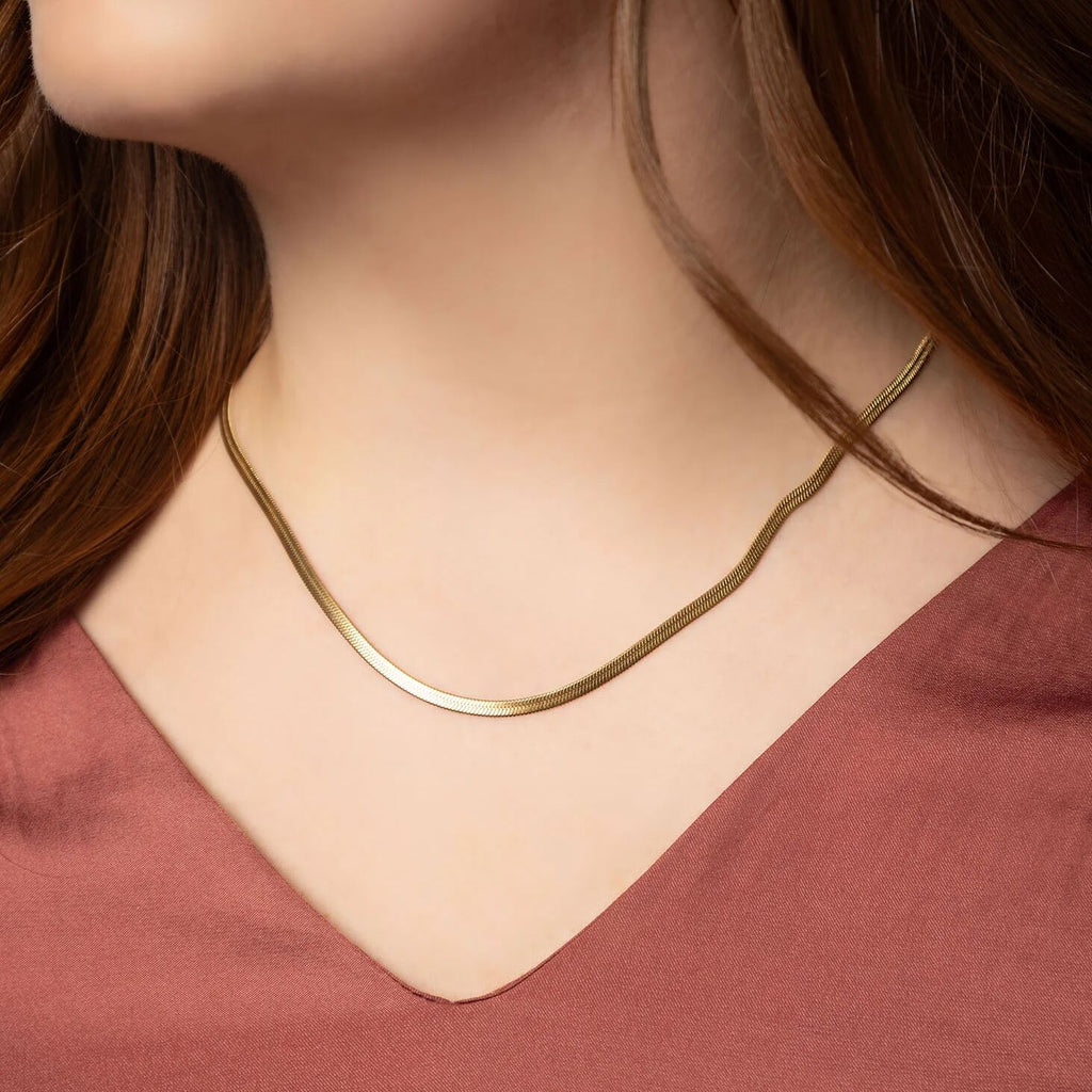 14K Gold Filled PLUS Herringbone Chain Necklace