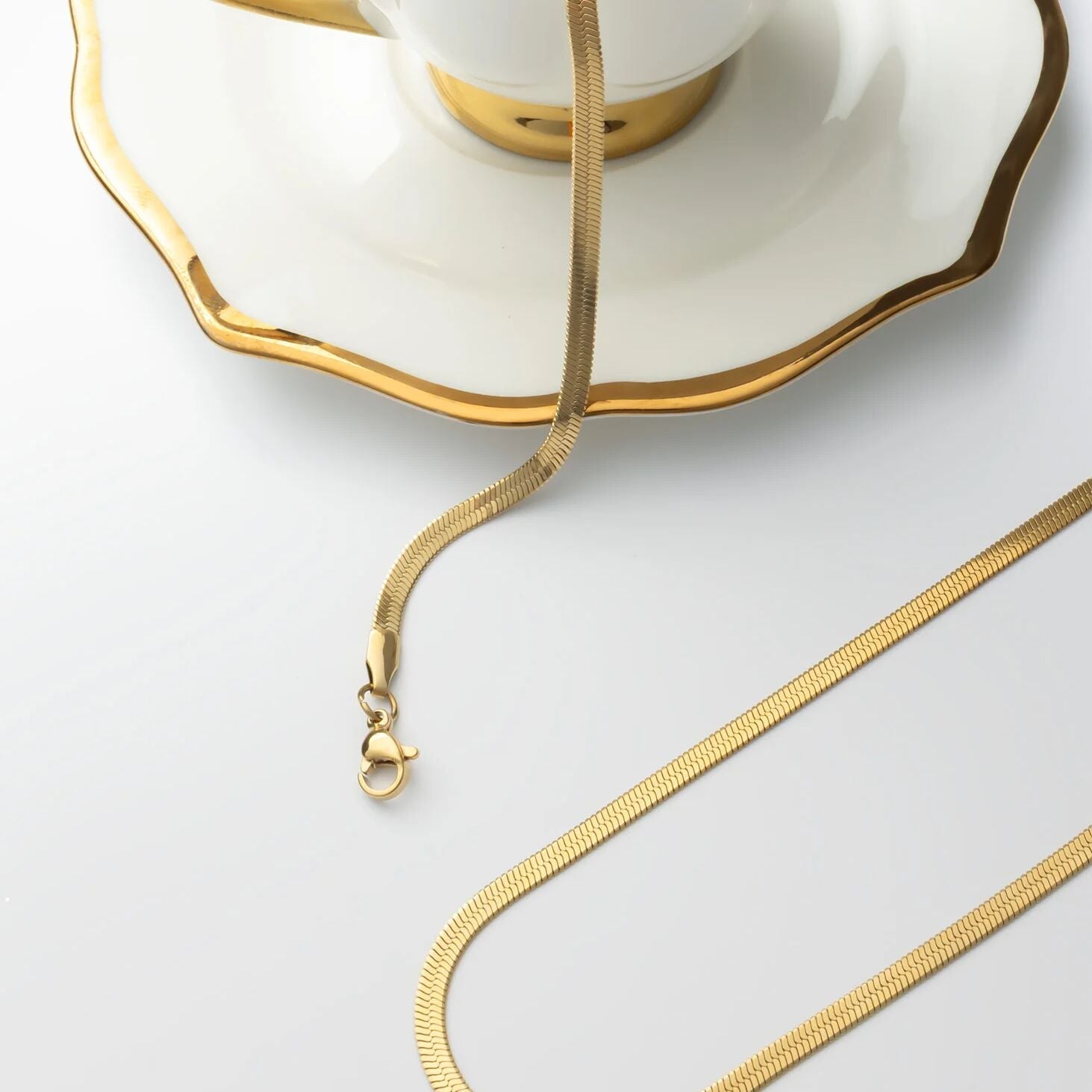 14K Gold Filled PLUS Herringbone Chain Necklace