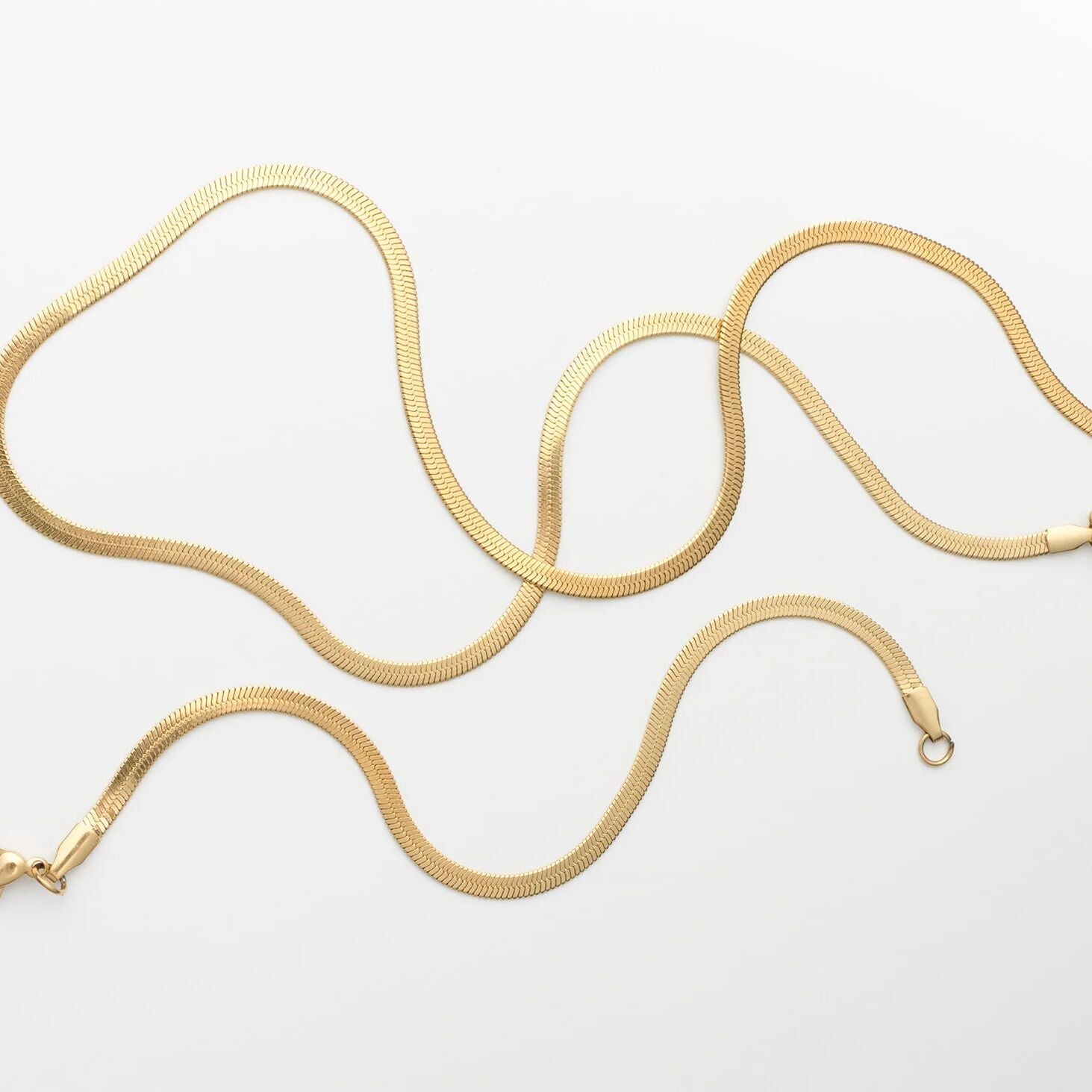 14K Gold Filled PLUS Herringbone Chain Necklace