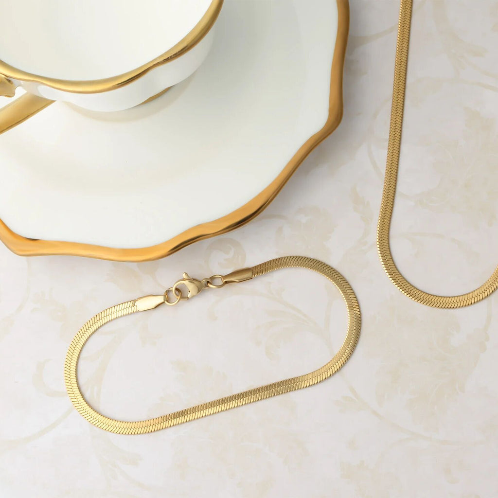 14K Gold Filled PLUS Herringbone Chain Necklace