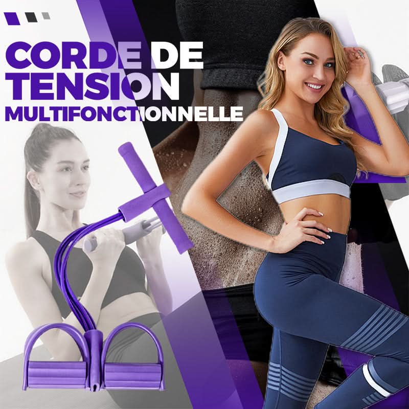 Multi-functional Pedal Resistance Band Trainer – Portable Foot Pedal Fitness Equipment Home Gym Full Body Workout Machine, Exercise Sit-ups, Yoga, Abdominal Training