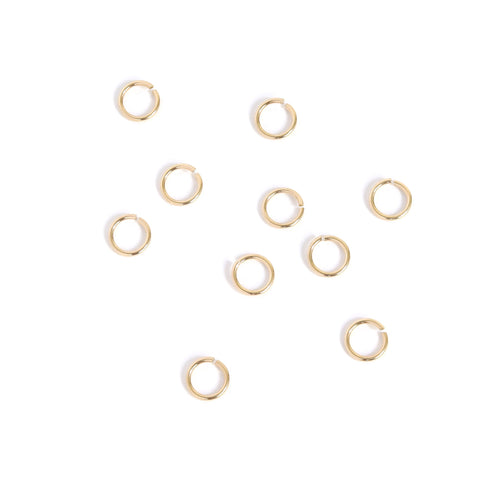 10 Pack 10K Solid Gold Open Jump Rings