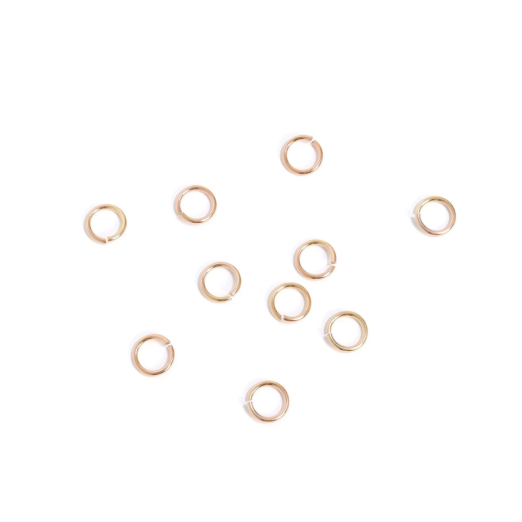 10 Pack 10K Solid Rose Gold Open Jump Rings