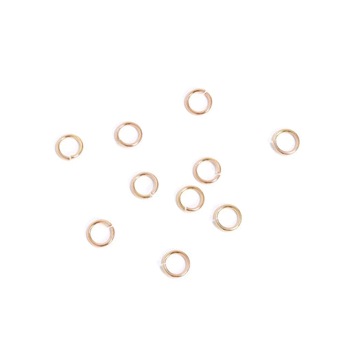 10 Pack 10K Solid Rose Gold Open Jump Rings
