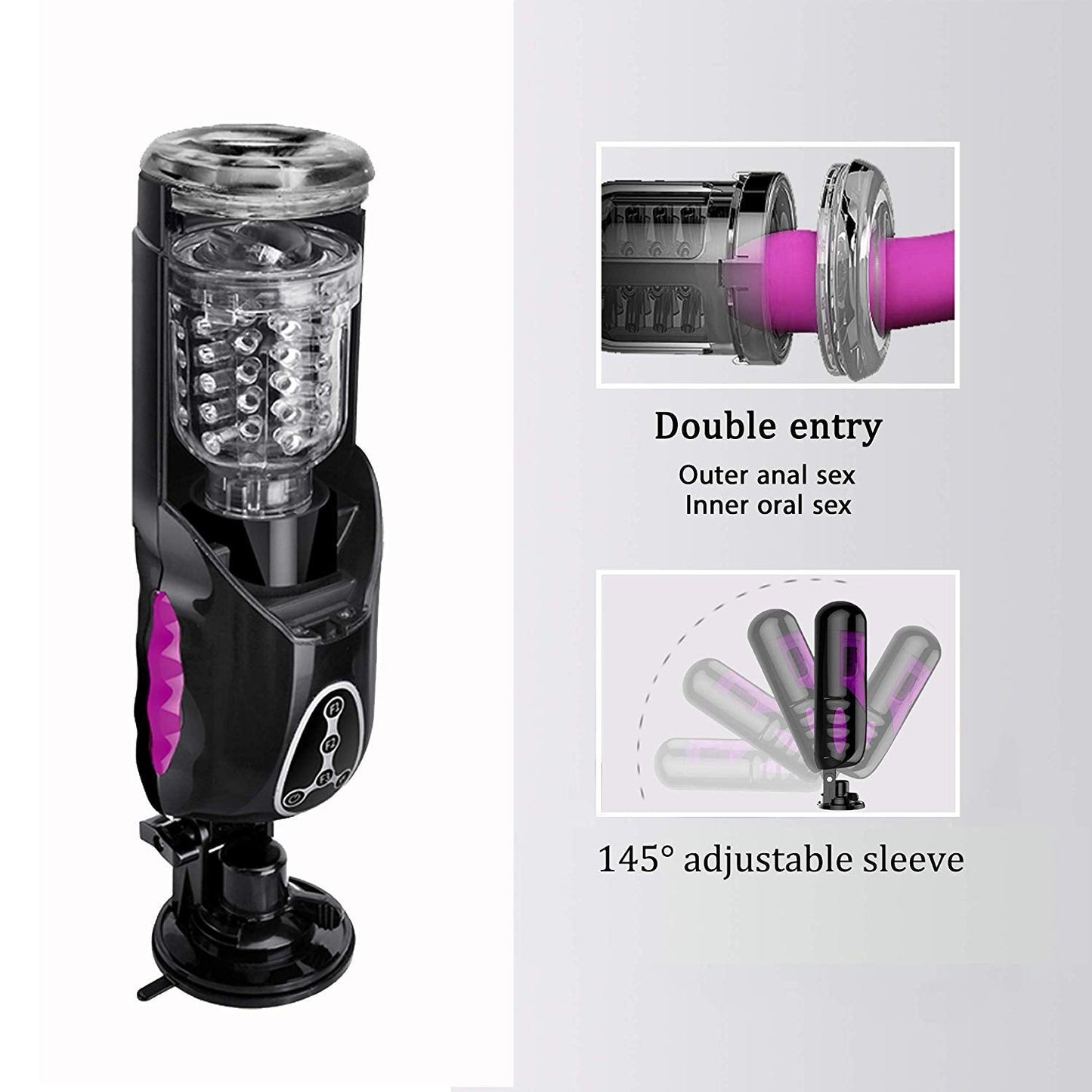 Realistic Auto Male Penis Masturbator Rotation Heating Vocal