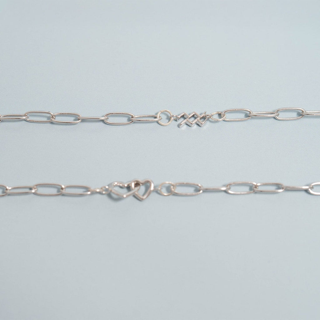 14K Gold Plated Sterling Silver Double Heart Permanent Jewelry Connector Charm