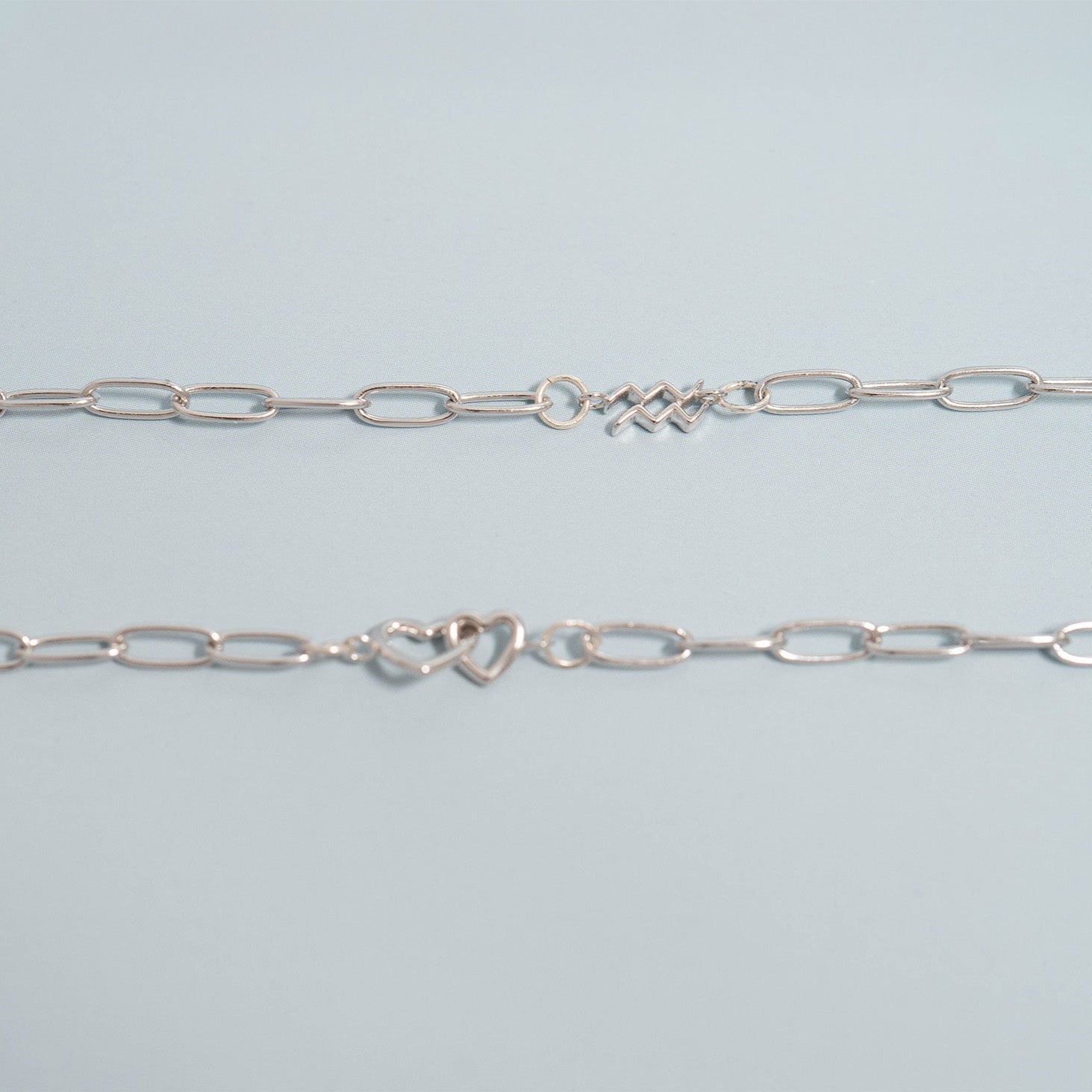 14K Gold Plated Sterling Silver Double Heart Permanent Jewelry Connector Charm