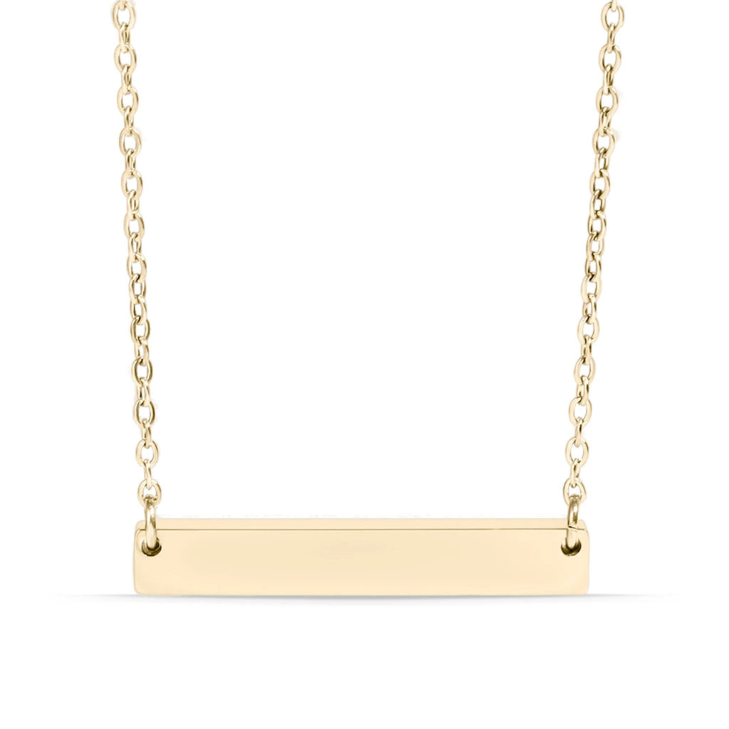 14K Gold Filled PLUS Blank Bar Necklace