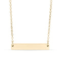 14K Gold Filled PLUS Blank Bar Necklace