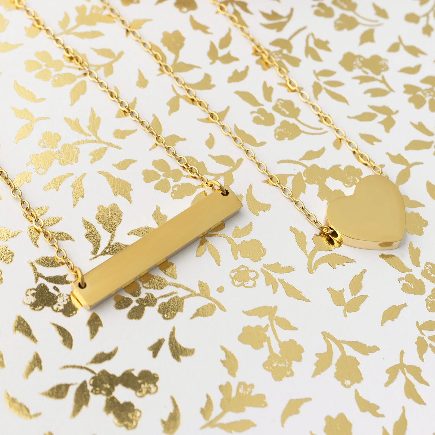 14K Gold Filled PLUS Blank Bar Necklace