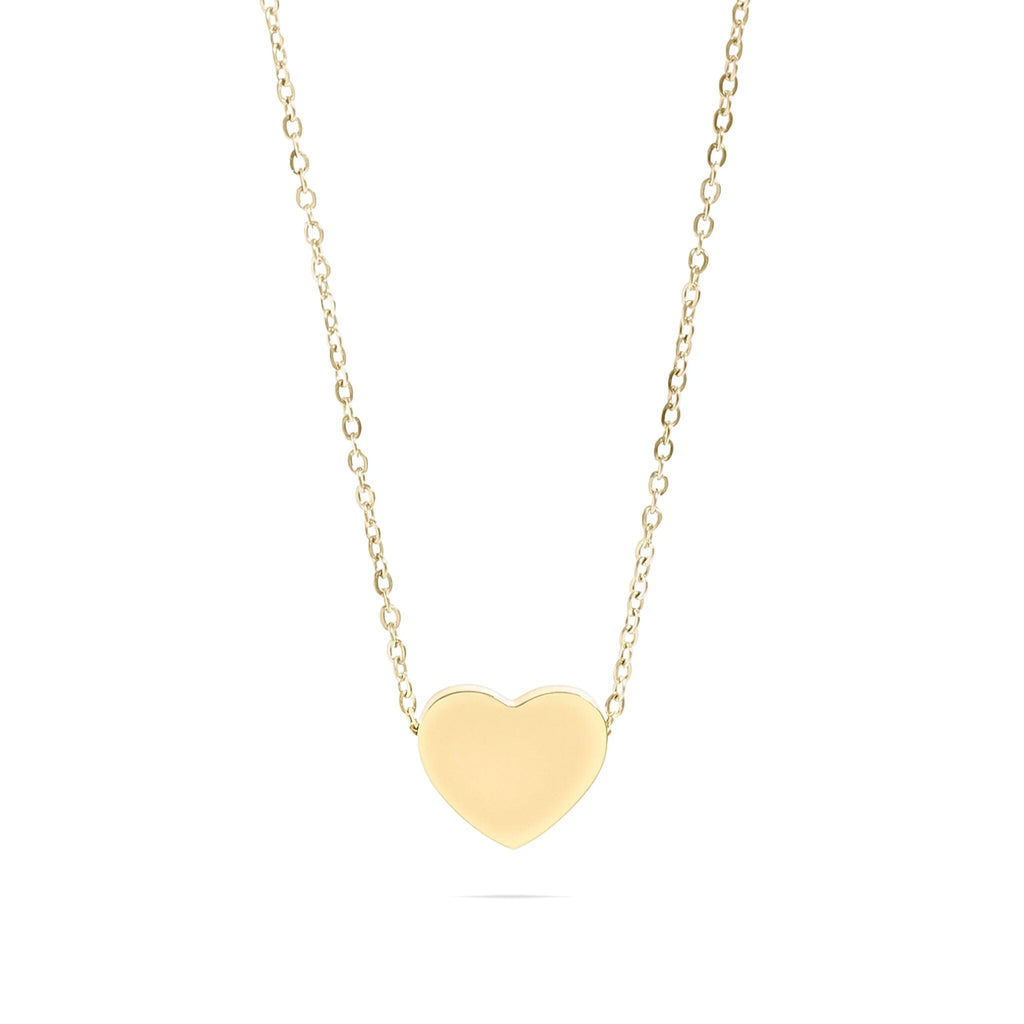 14K Gold Filled PLUS Blank Heart Necklace