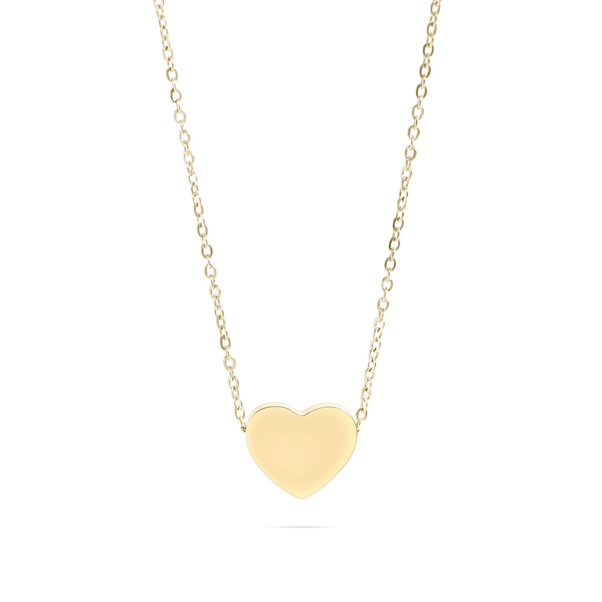 14K Gold Filled PLUS Blank Heart Necklace