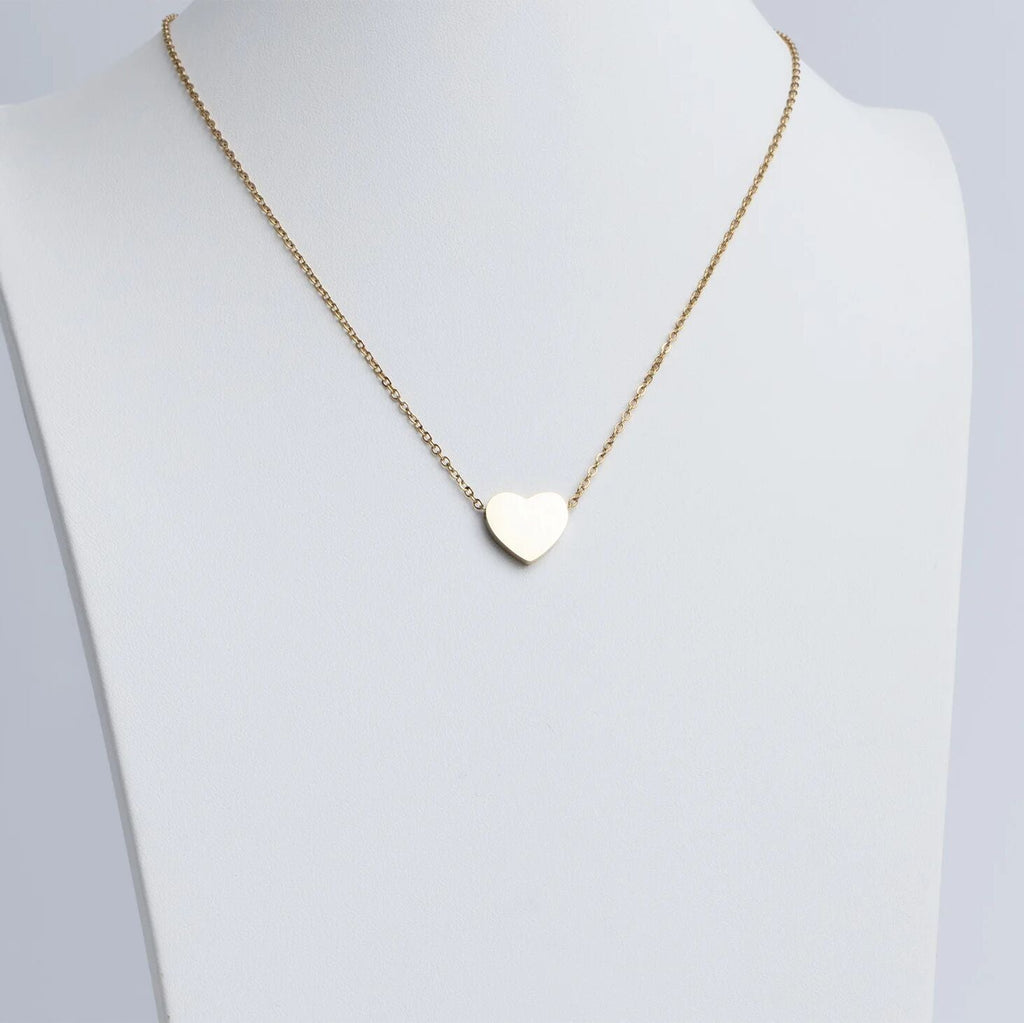 14K Gold Filled PLUS Blank Heart Necklace