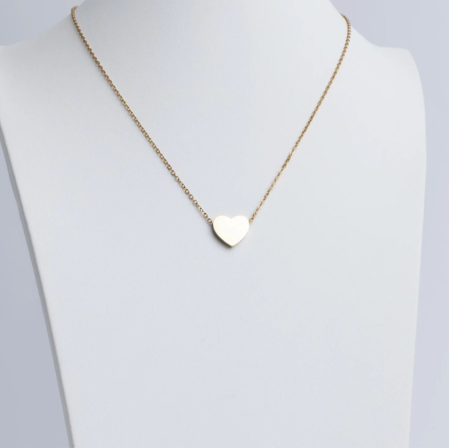14K Gold Filled PLUS Blank Heart Necklace