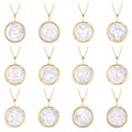 14K Gold Plated Sterling Silver Mother of Pearl Zodiac Pendant Necklace
