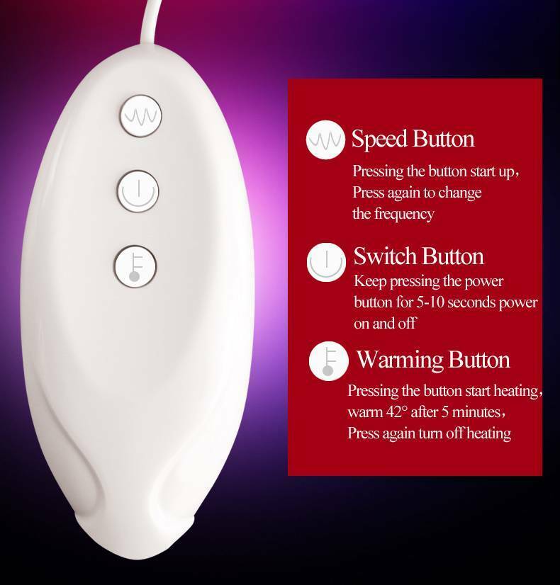 Telescopic Thrusting Heating Dildo Prostate Stimulation Vibrator
