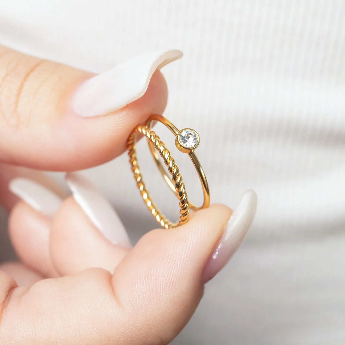 14K Gold Filled PLUS Birthstone Stacking Ring