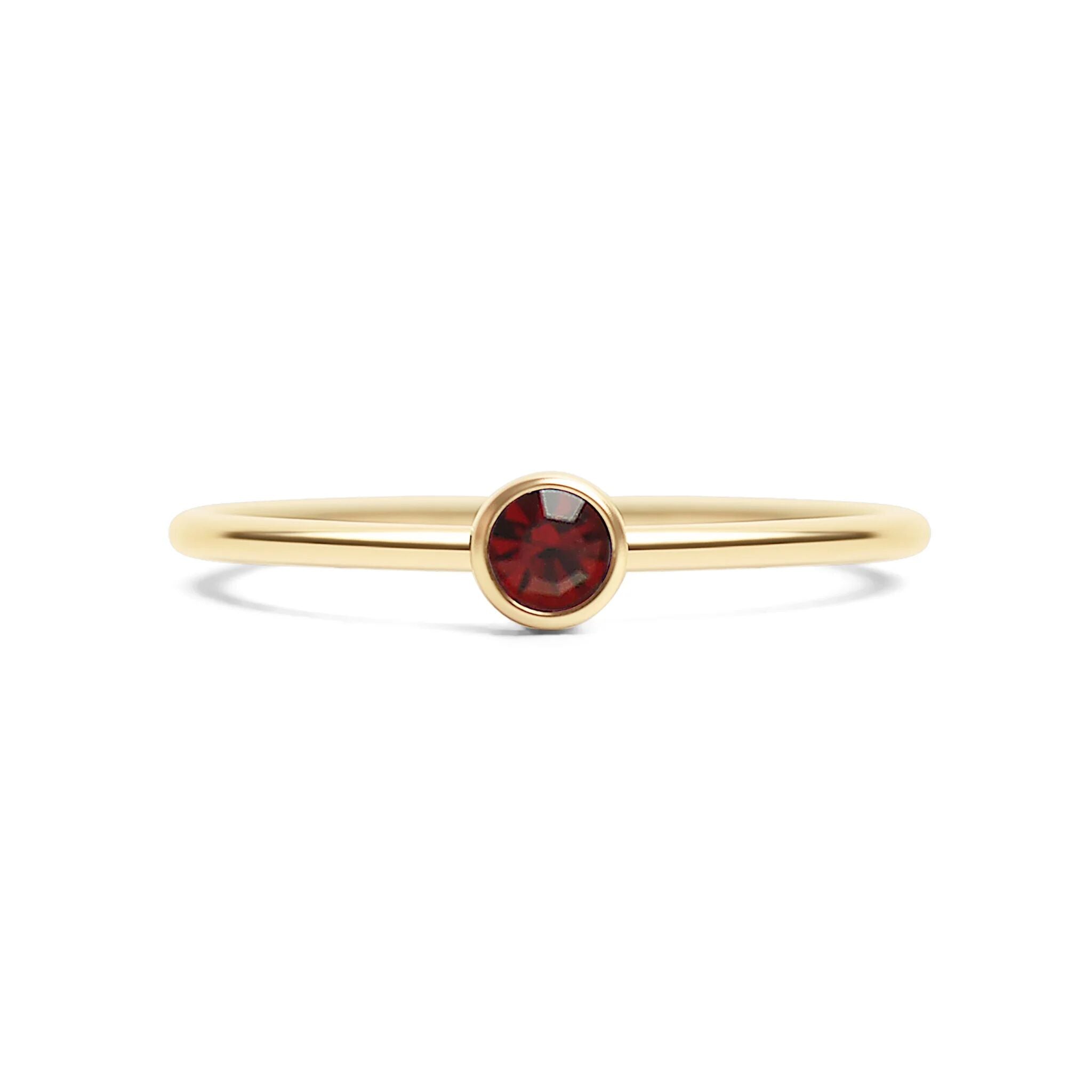 14K Gold Filled PLUS Birthstone Stacking Ring