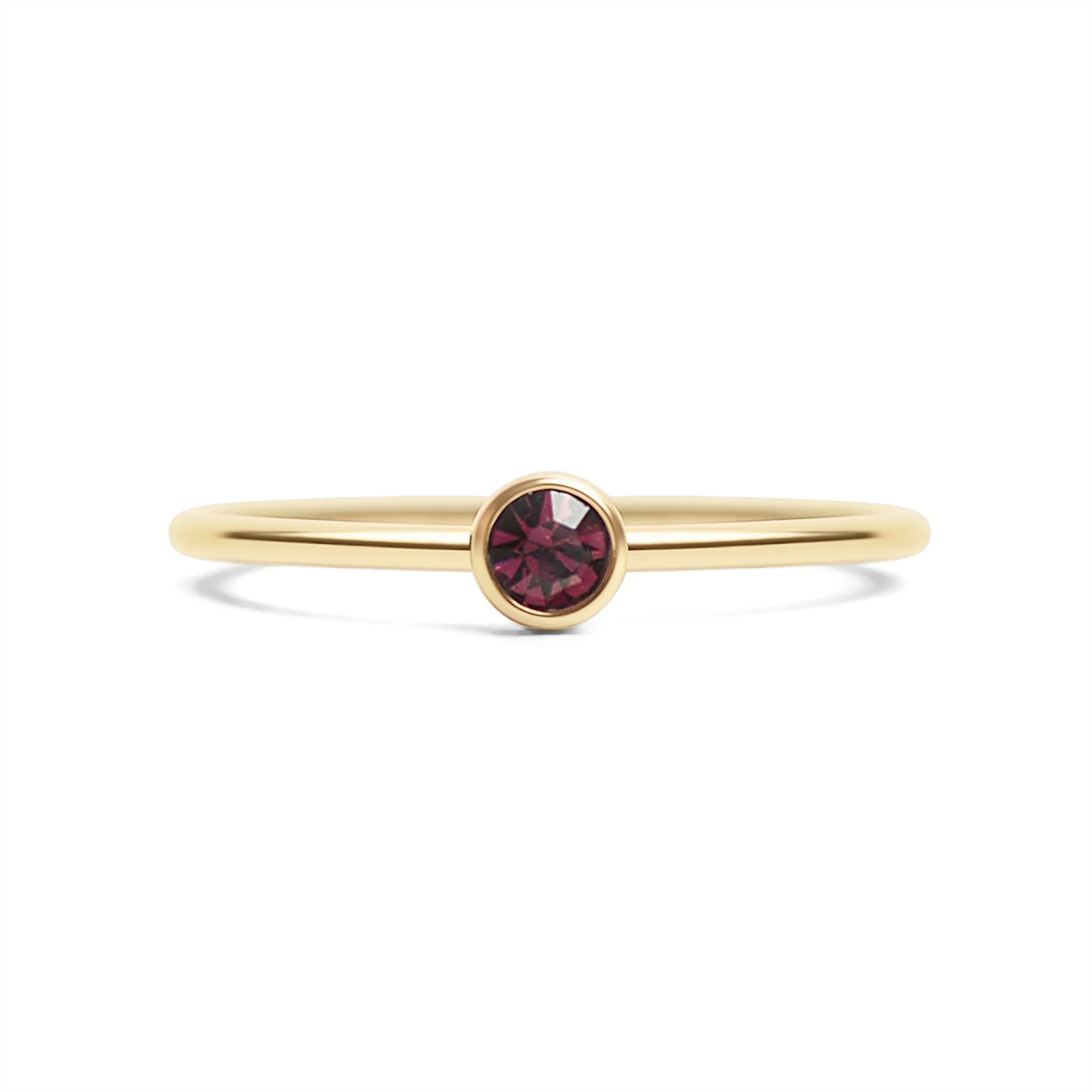 14K Gold Filled PLUS Birthstone Stacking Ring