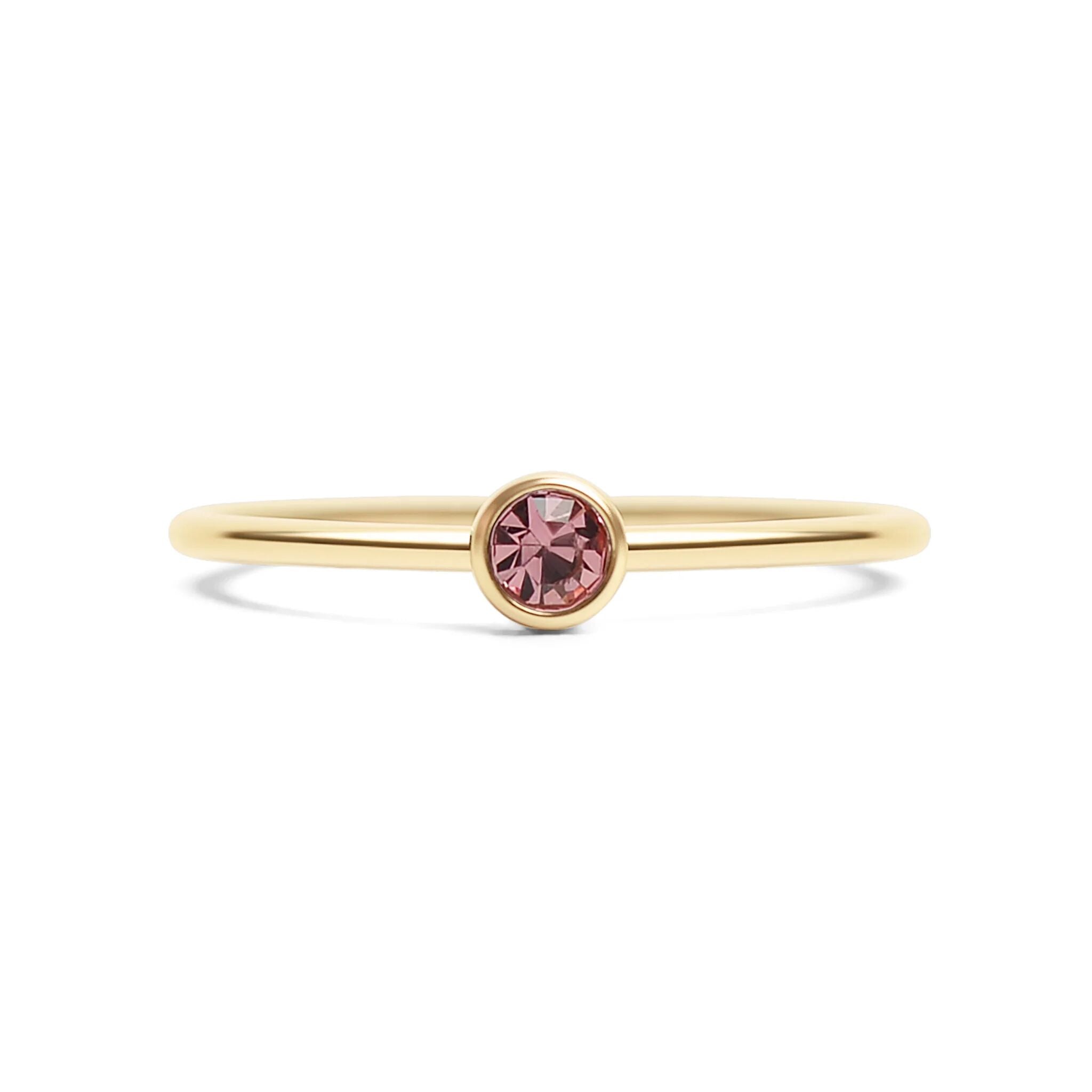 14K Gold Filled PLUS Birthstone Stacking Ring