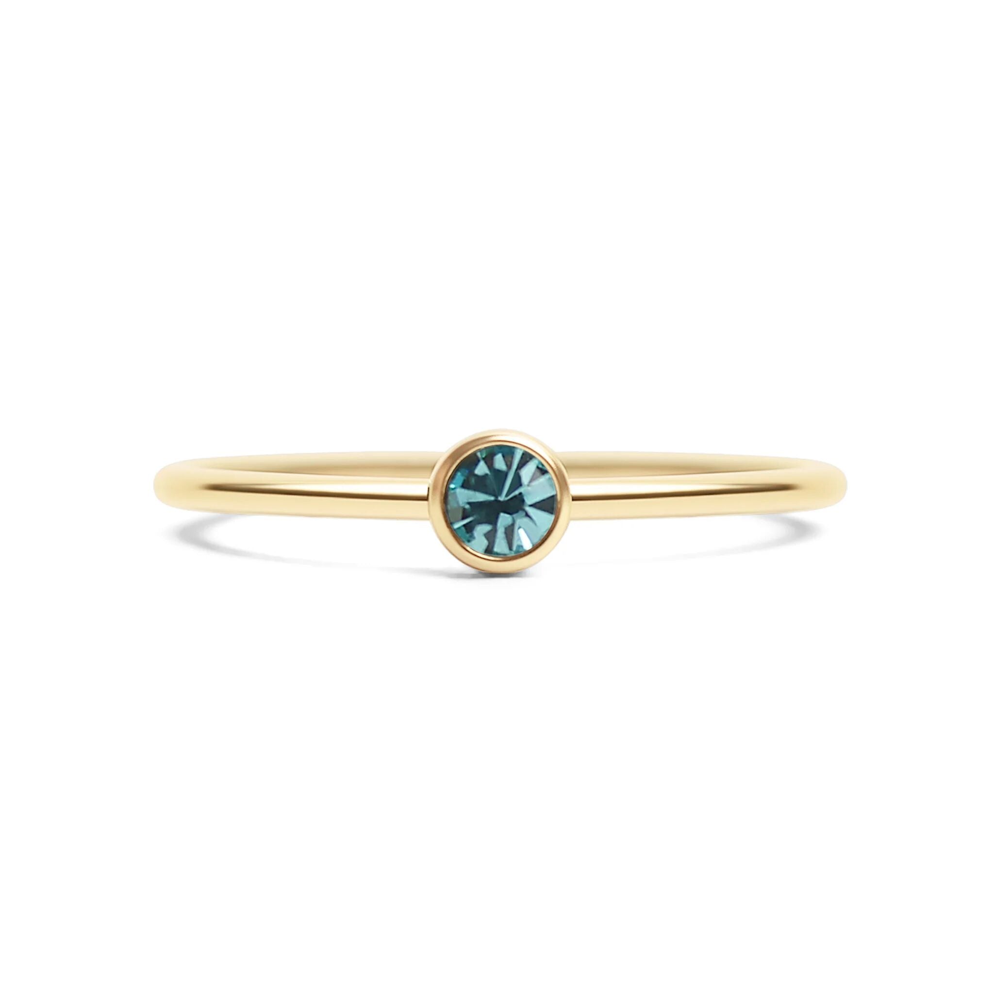 14K Gold Filled PLUS Birthstone Stacking Ring