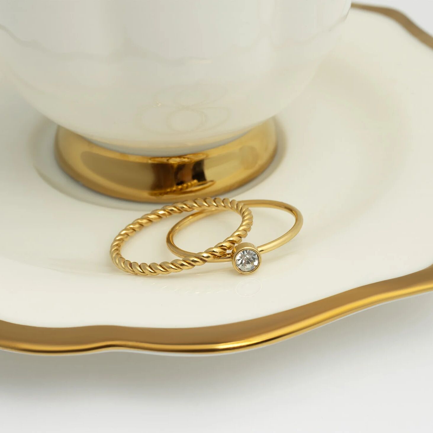 14K Gold Filled PLUS Birthstone Stacking Ring