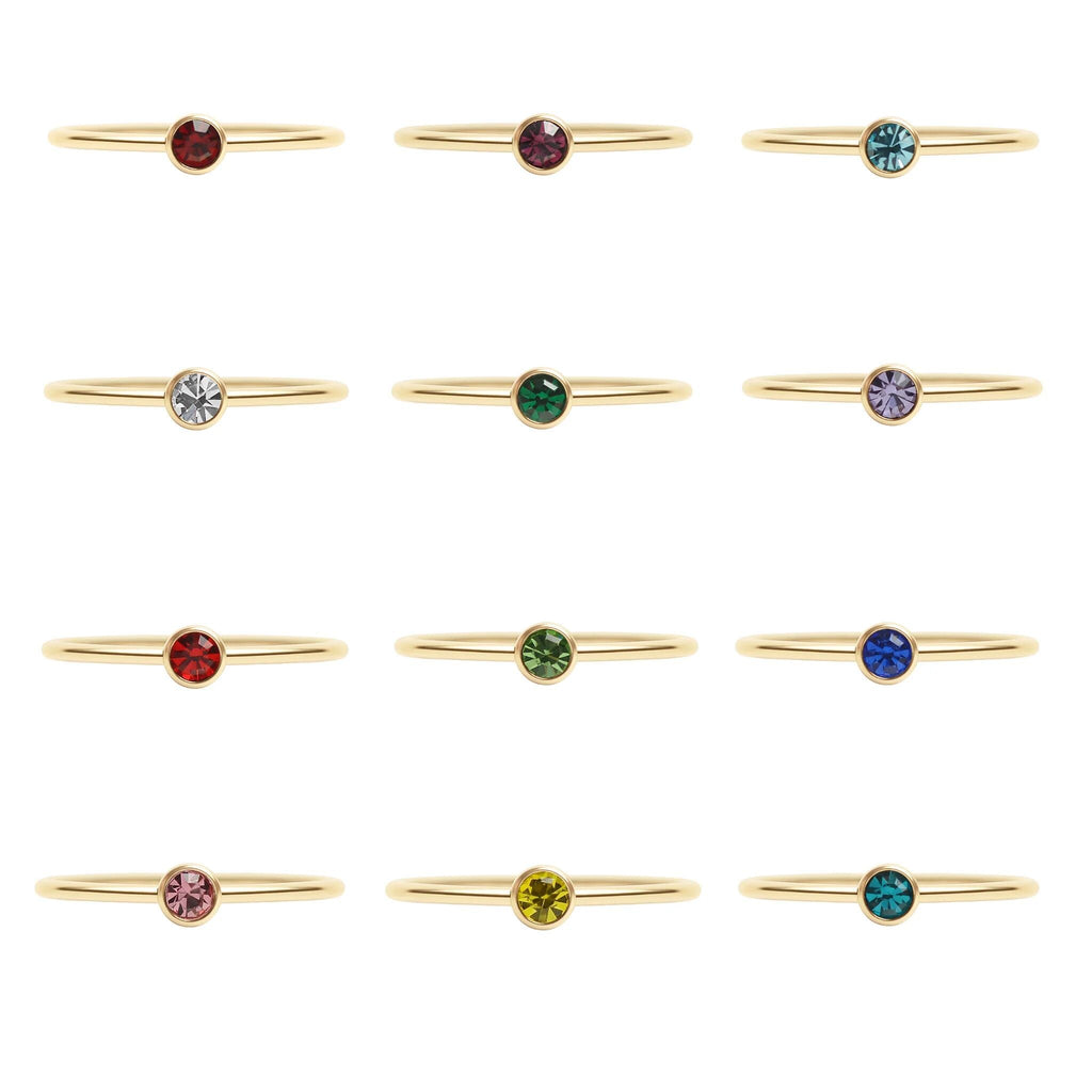14K Gold Filled PLUS Birthstone Stacking Ring