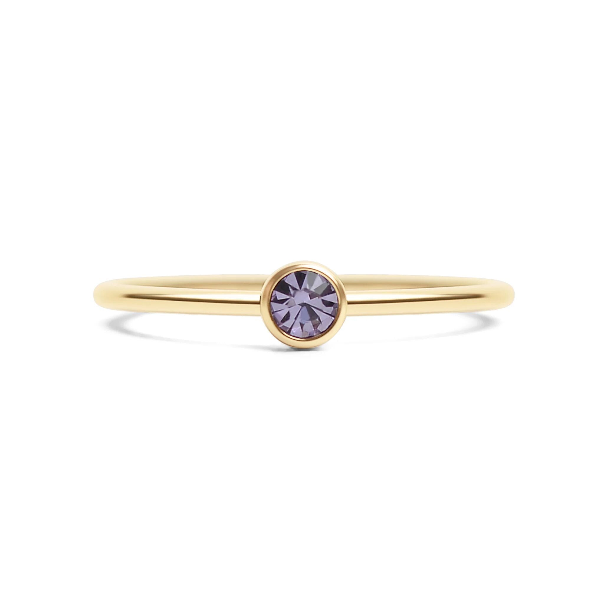 14K Gold Filled PLUS Birthstone Stacking Ring