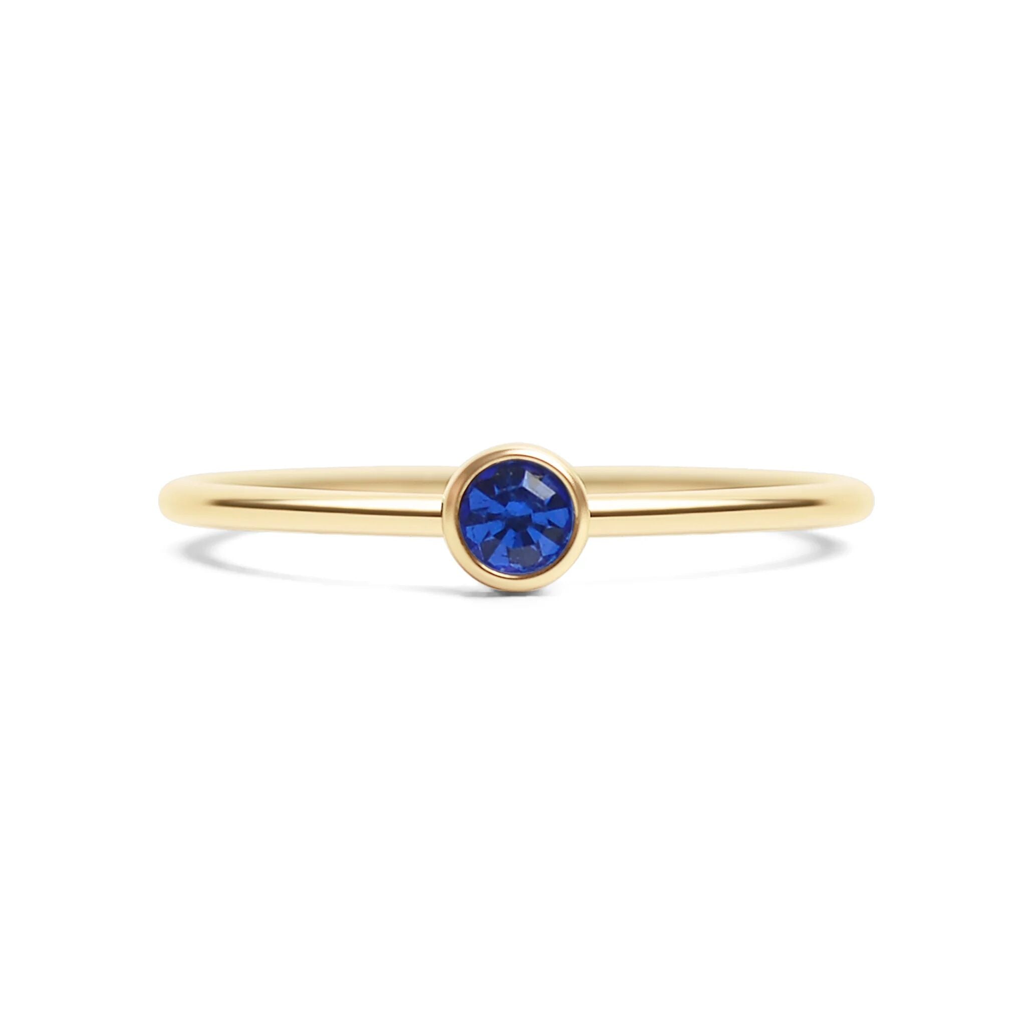 14K Gold Filled PLUS Birthstone Stacking Ring